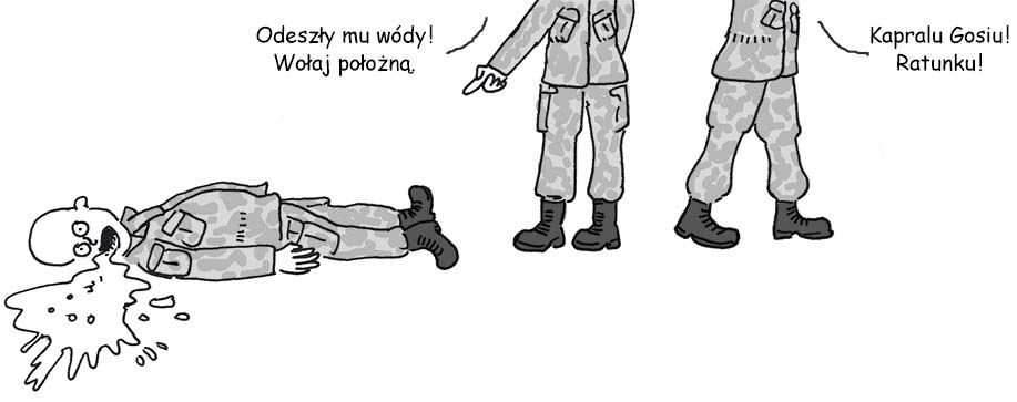 Ćwiczenia rezerwy 2020. 6 Brygada Powietrznodesantowa 6 batalion logistyczny. Rysunek: Maciej Dziadyk